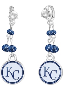 Kansas City Royals Rhinestone Dangle Hoop Womens Earrings