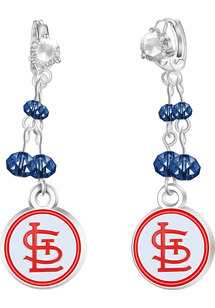 St. Louis Blues Hoop Beaded Earrings