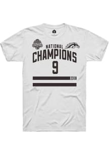 Zach Bade Rally Mens White Western Michigan Broncos NIL 2025 National Champions Shirzee Player T S..