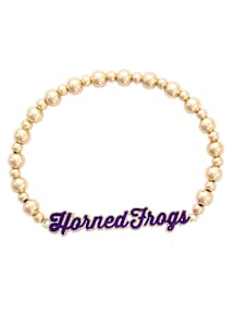 TCU Horned Frogs Autograph Stretch Womens Bracelet