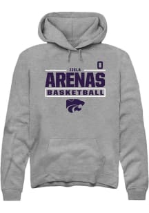 Izela Arenas Rally Mens Graphite K-State Wildcats NIL Stacked Box Player Hood