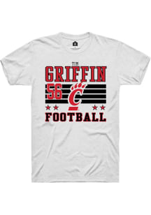 Tim Griffin Rally Mens White Cincinnati Bearcats NIL Striped Player T Shirt