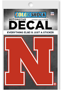 Nebraska Cornhuskers Main Mark Auto Decal - Red