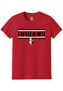 Summit Sportswear Indianapolis Indians Youth Cardinal Double Bar Short Sleeve T-Shirt