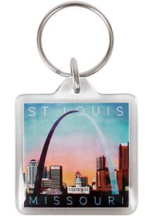 St Louis St Louis Skyline at night Keychain