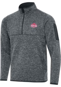 Mens Ohio State Buckeyes Grey Antigua 2024 Football National Champions Fortune Design Qtr Zip Pull..