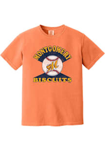 Summit Sportswear Montgomery Biscuits Womens Burnt Orange Soft Arch Short Sleeve T-Shirt
