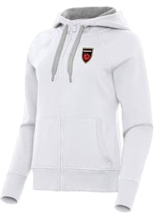 Antigua Phoenix Rising FC Womens White Victory Long Sleeve Full Zip Jacket
