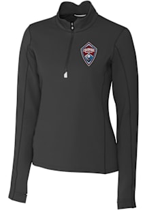 Cutter and Buck Colorado Rapids Womens Black Traverse Qtr Zip Pullover