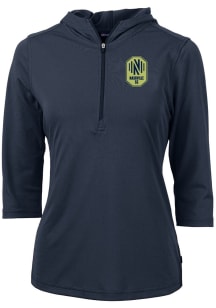 Cutter and Buck Nashville SC Womens Navy Blue Virtue Eco Pique Hooded Sweatshirt