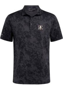 Levelwear Anaheim Ducks Mens Black Whisper Embroidered 3D Patch Short Sleeve Polo