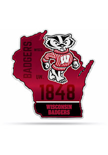 Wisconsin Badgers State Shape Pennant - Gold