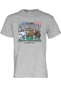 Texas Tech Red Raiders Grey Football vs BYU Cougars Short Sleeve T Shirt