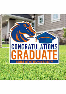 Boise State Broncos Congratulations Graduate Yard Sign - White