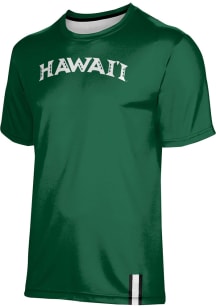 ProSphere Hawaii Warriors Green Solid Short Sleeve T Shirt