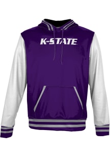 ProSphere K-State Wildcats Youth Purple Letterman Long Sleeve Hoodie