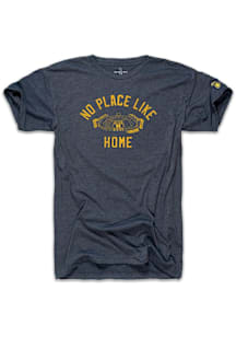 Michigan Wolverines Navy Blue The Mitten State No Place Like Home Football Short Sleeve Fashion T..