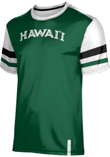 ProSphere Hawaii Warriors Youth Green Old School Short Sleeve T-Shirt