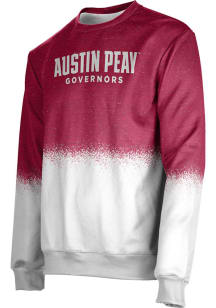 ProSphere Austin Peay Governors Mens Red Spray Long Sleeve Crew Sweatshirt