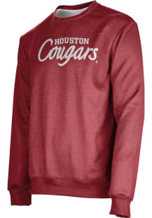 ProSphere Houston Cougars Mens Red Heather Long Sleeve Crew Sweatshirt