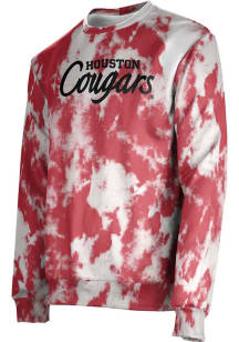 ProSphere Houston Cougars Mens Red Grunge Long Sleeve Crew Sweatshirt