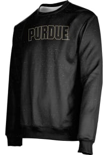 Mens Purdue Boilermakers Black ProSphere Heather Crew Sweatshirt