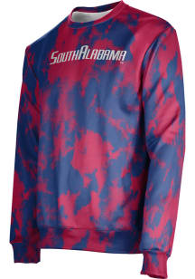 ProSphere South Alabama Jaguars Mens Navy Blue Grunge Long Sleeve Crew Sweatshirt