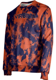 ProSphere Virginia Cavaliers Mens Navy Blue Grunge Long Sleeve Crew Sweatshirt
