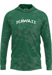 ProSphere Hawaii Warriors Mens Green Disrupter Long Sleeve Hoodie