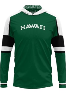 ProSphere Hawaii Warriors Mens Green Throwback Long Sleeve Hoodie