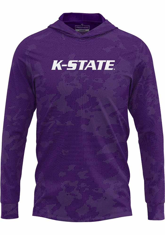 ProSphere K-State Wildcats Mens Purple Disrupter Long Sleeve Hoodie