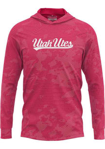 ProSphere Utah Utes Mens Red Disrupter Long Sleeve Hoodie