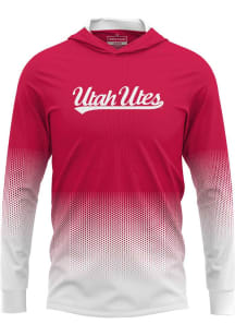 ProSphere Utah Utes Mens Red Hex Pro Long Sleeve Hoodie