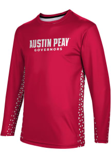 ProSphere Austin Peay Governors Red Geometric Long Sleeve T Shirt