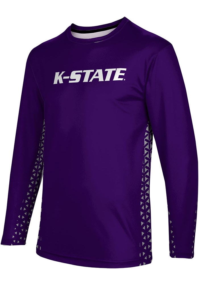 ProSphere K-State Wildcats Purple Geometric Long Sleeve T Shirt