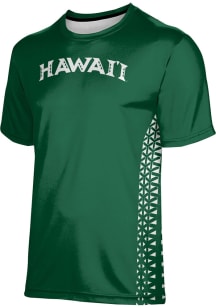 ProSphere Hawaii Warriors Green Geometric Short Sleeve T Shirt