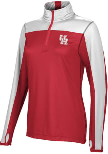 ProSphere Houston Cougars Womens Red Sharp 1/4 Zip Pullover