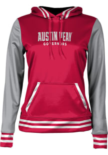 ProSphere Austin Peay Governors Womens Red Letterman Hooded Sweatshirt