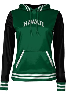 ProSphere Hawaii Warriors Womens Green Letterman Hooded Sweatshirt