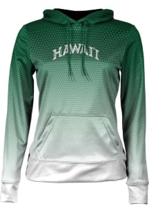 ProSphere Hawaii Warriors Womens Green Zoom Hooded Sweatshirt