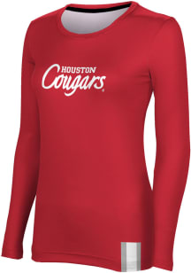 ProSphere Houston Cougars Womens Red Solid LS Tee
