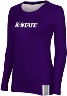 ProSphere K-State Wildcats Womens Purple Solid LS Tee