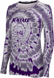 ProSphere K-State Wildcats Womens Purple Tie Dye LS Tee