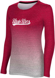 ProSphere Utah Utes Womens Red Ombre LS Tee