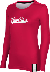 ProSphere Utah Utes Womens Red Solid LS Tee