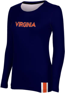 ProSphere Virginia Cavaliers Womens Navy Blue Solid LS Tee