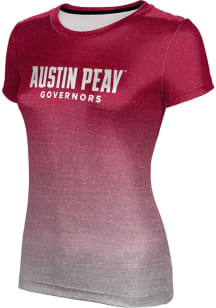 ProSphere Austin Peay Governors Womens Red Ombre Short Sleeve T-Shirt