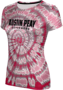 ProSphere Austin Peay Governors Womens Red Tie Dye Short Sleeve T-Shirt