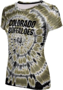 ProSphere Colorado Buffaloes Womens Black Tie Dye Short Sleeve T-Shirt