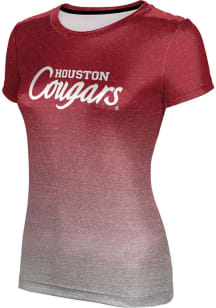 ProSphere Houston Cougars Womens Red Ombre Short Sleeve T-Shirt